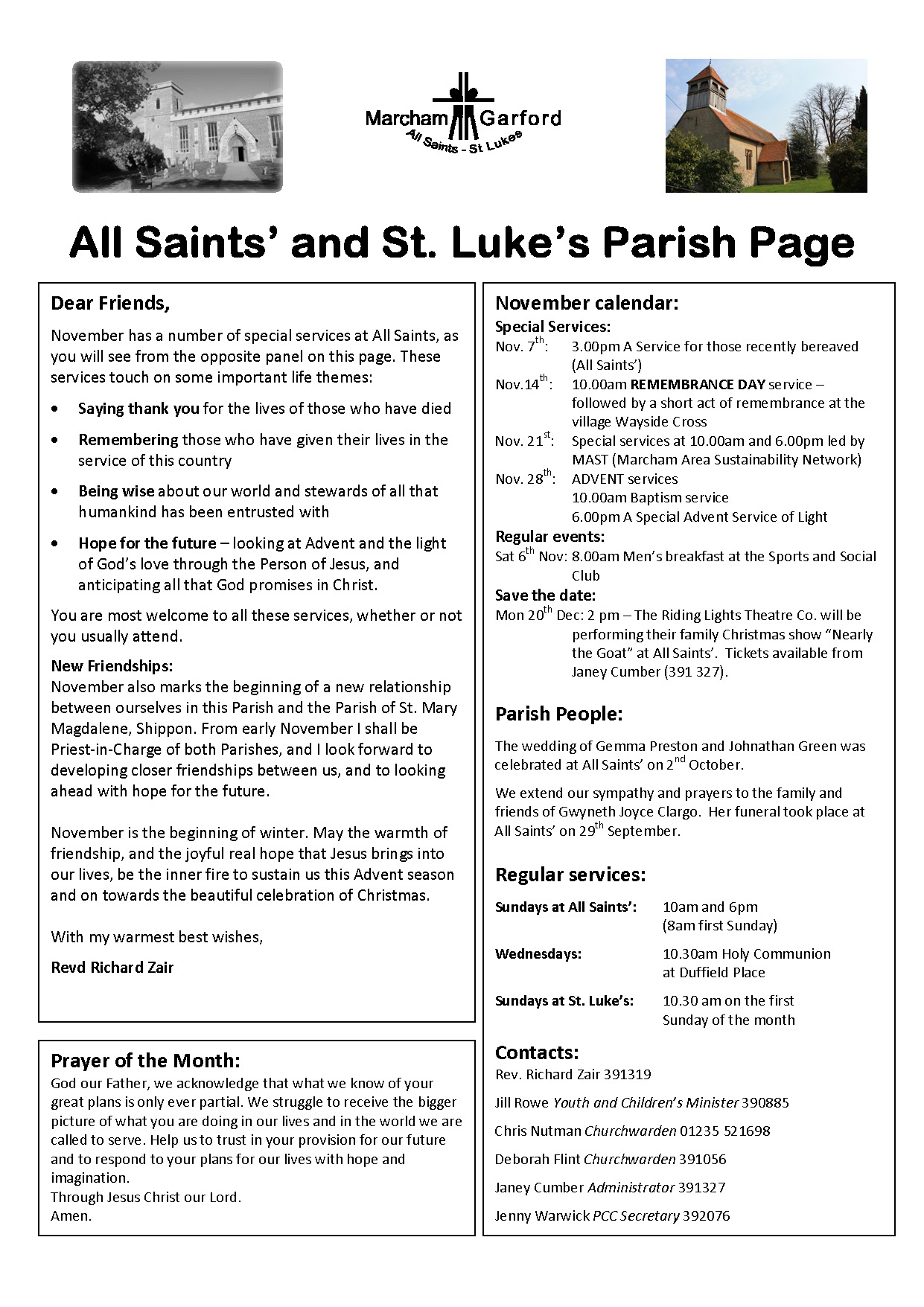All Saints' & St Luke's Church page